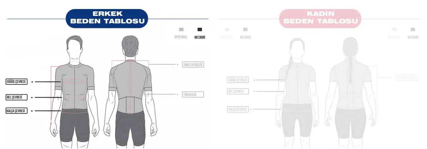 Toptan erkek giyim beden tablosu
